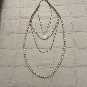 Altar'd State White Layered Necklace